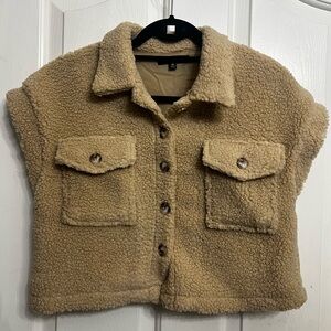 Blue Blush Cream Sherpa Vest